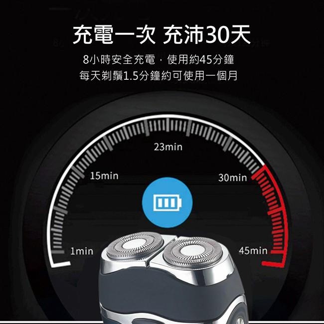 含稅全新原廠保固一年KINYO充電式雙刀立體浮動刀頭電動刮鬍刀(KS-501)-細節圖3