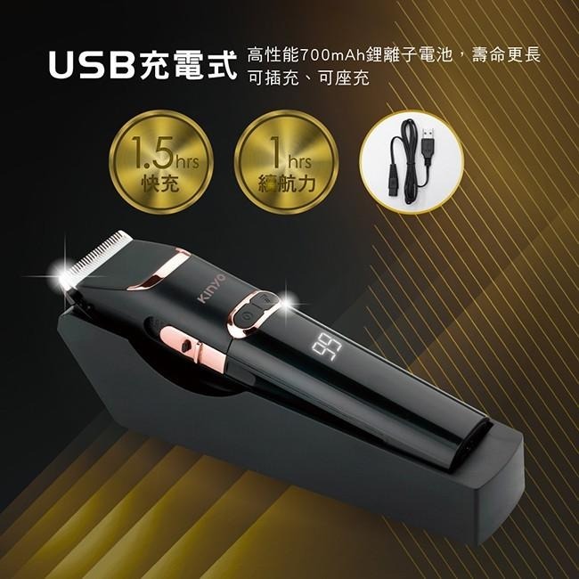 含稅全新原廠保固一年KINYO陶瓷鍍鈦充插兩用專業精修電剪(HC-6820)-細節圖6