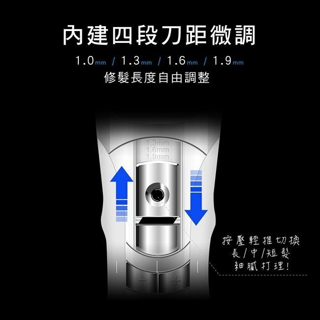 含稅原廠保固一年KINYO鈦金陶瓷充插兩用高續航電動剪髮理髮器陶瓷刀頭電推剪剃刀(HC-6830)-細節圖4