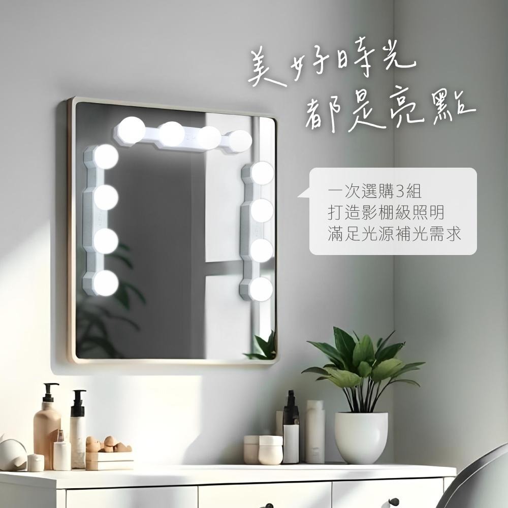 含稅全新原廠保固一年KINYO充電式大電量60流明三色溫無段調光LED燈化妝鏡燈壁掛燈條(LED-3460)-細節圖9