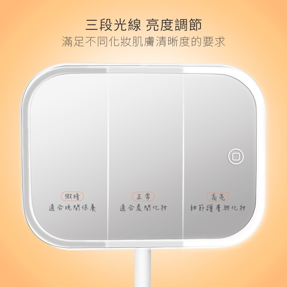 含稅全新原廠保固一年KINYO雙電源超大鏡面觸控白光31LED柔光化妝鏡化妝燈(BM-077)-細節圖4