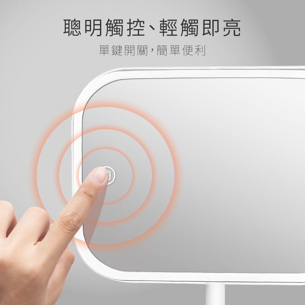 含稅全新原廠保固一年KINYO雙電源超大鏡面觸控白光31LED柔光化妝鏡化妝燈(BM-077)-細節圖7