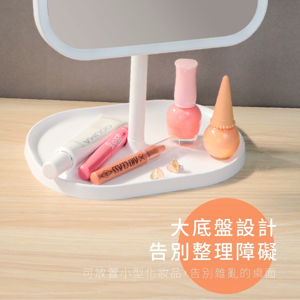 含稅全新原廠保固一年KINYO雙電源超大鏡面觸控白光31LED柔光化妝鏡化妝燈(BM-077)-細節圖9