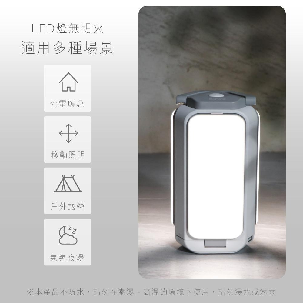 含稅全新原廠保固一年KINYO自然光充電式大電量高亮3燈板應急燈露營燈工作燈手電筒(CP-083)-細節圖6