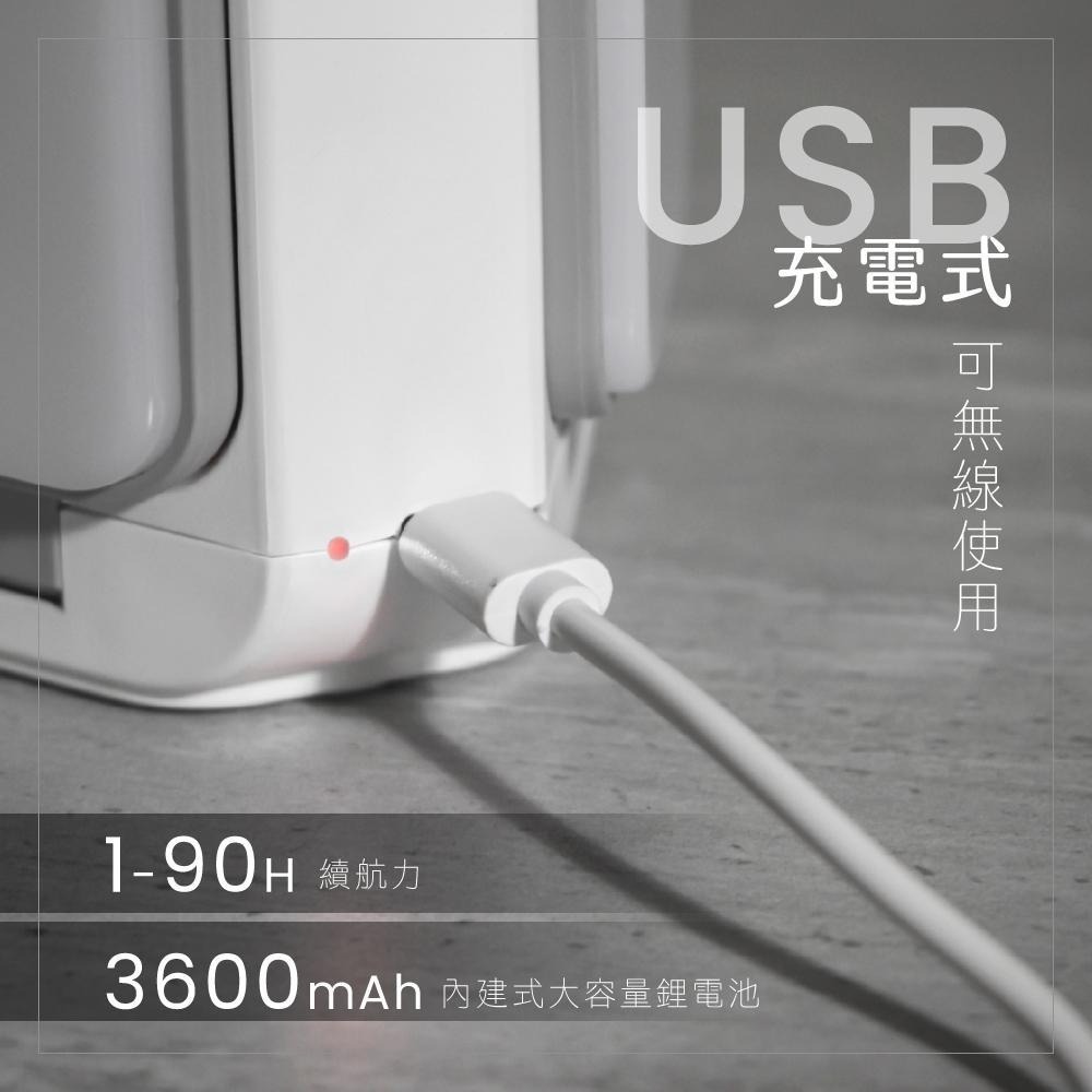 含稅全新原廠保固一年KINYO自然光充電式大電量高亮3燈板應急燈露營燈工作燈手電筒(CP-083)-細節圖7