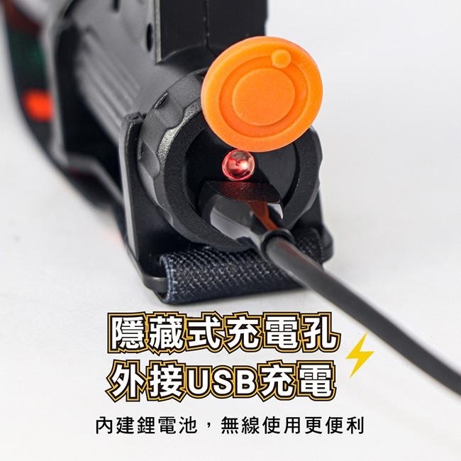 含稅全新原廠保固一年KINYO充電式無段調光雙光源磁吸頭燈手電筒警示燈工作燈(LED-705)-細節圖4