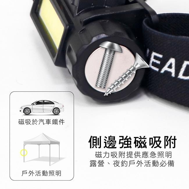 含稅全新原廠保固一年KINYO充電式無段調光雙光源磁吸頭燈手電筒警示燈工作燈(LED-705)-細節圖5