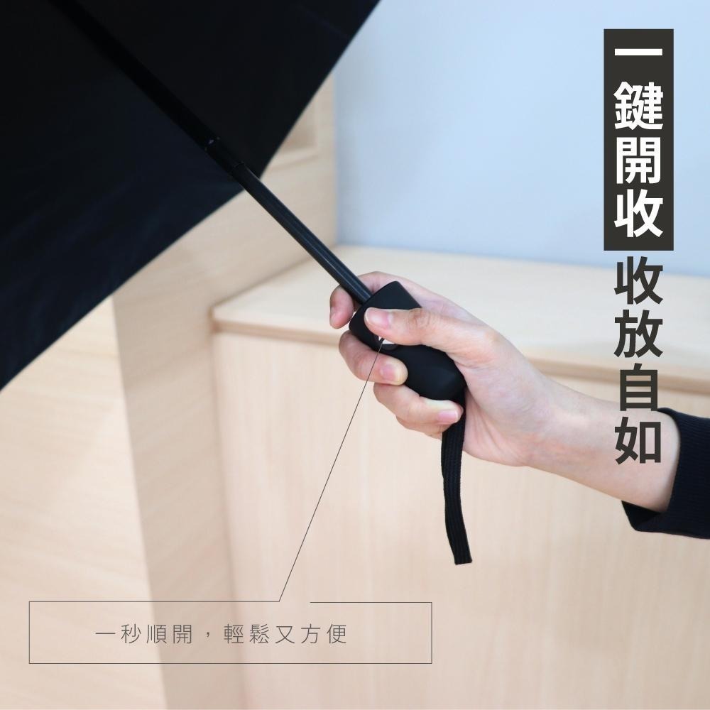 含稅全新原廠保固一年KINYO自動開放21吋一鍵自動收放8K傘骨碰擊布自動散晴雨傘(KU-9068)-細節圖5