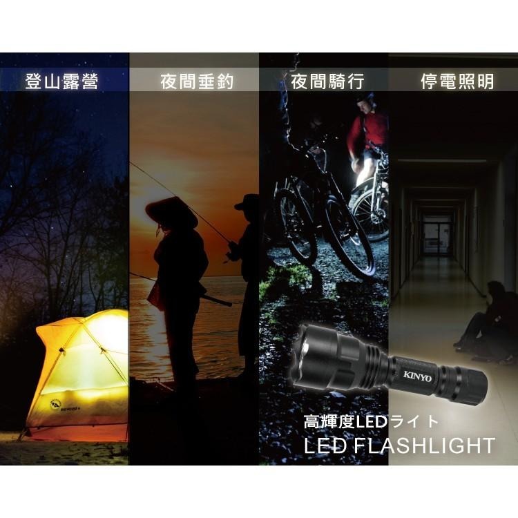 含稅原廠保固一年送電池充電器KINYO迷你變焦LED手電筒(LED-510)-細節圖7