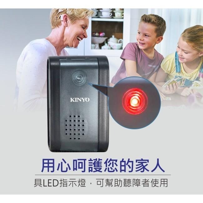 含稅原廠保固一年KINYO電池式插電式遠距離無線門鈴(DBA-389)-細節圖4