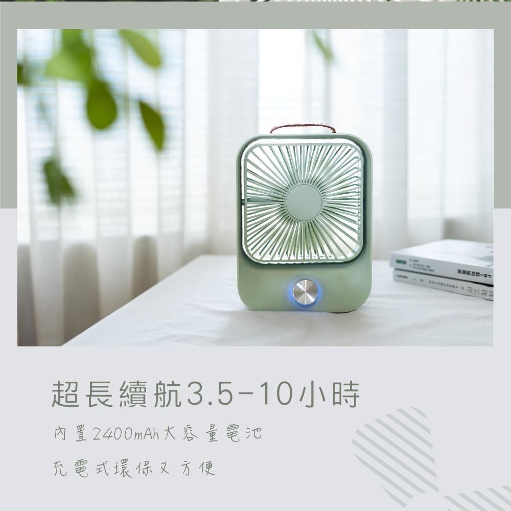 含稅全新原廠保固一年KINYO充電式大電量5吋復古靜音小風扇電風扇涼風扇(UF-5750)-細節圖5