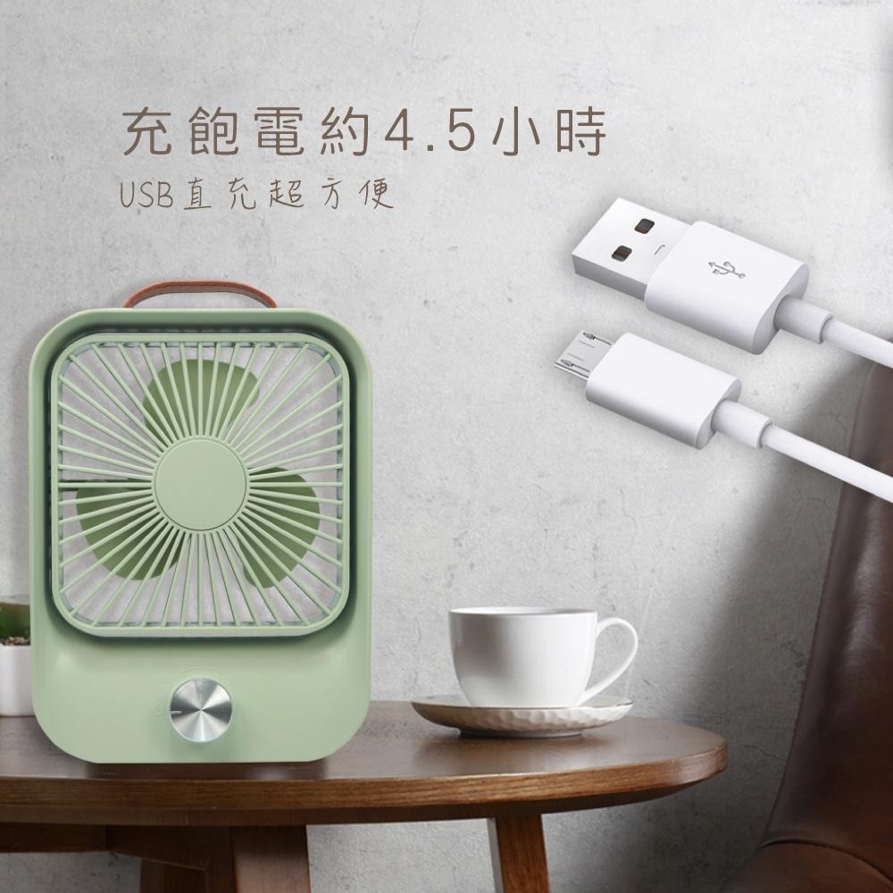 含稅全新原廠保固一年KINYO充電式大電量5吋復古靜音小風扇電風扇涼風扇(UF-5750)-細節圖6