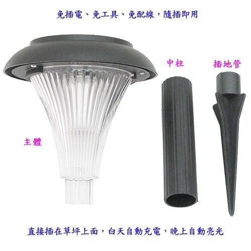含稅全新特價拉丁風太陽能燈充電自動光控白光LED庭園燈草坪燈插地燈(5001)-細節圖6