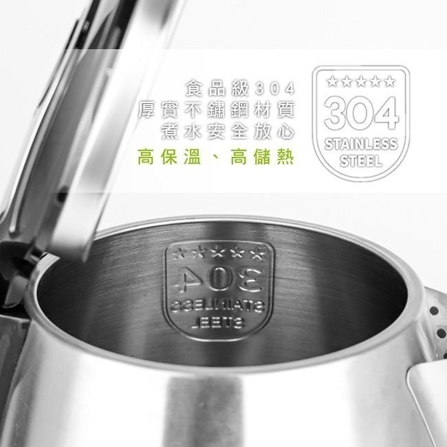 含稅全新原廠保固一年KINYO食品級304不銹鋼防乾燒1.5升無線快煮壺(KIHP-1157)-細節圖2