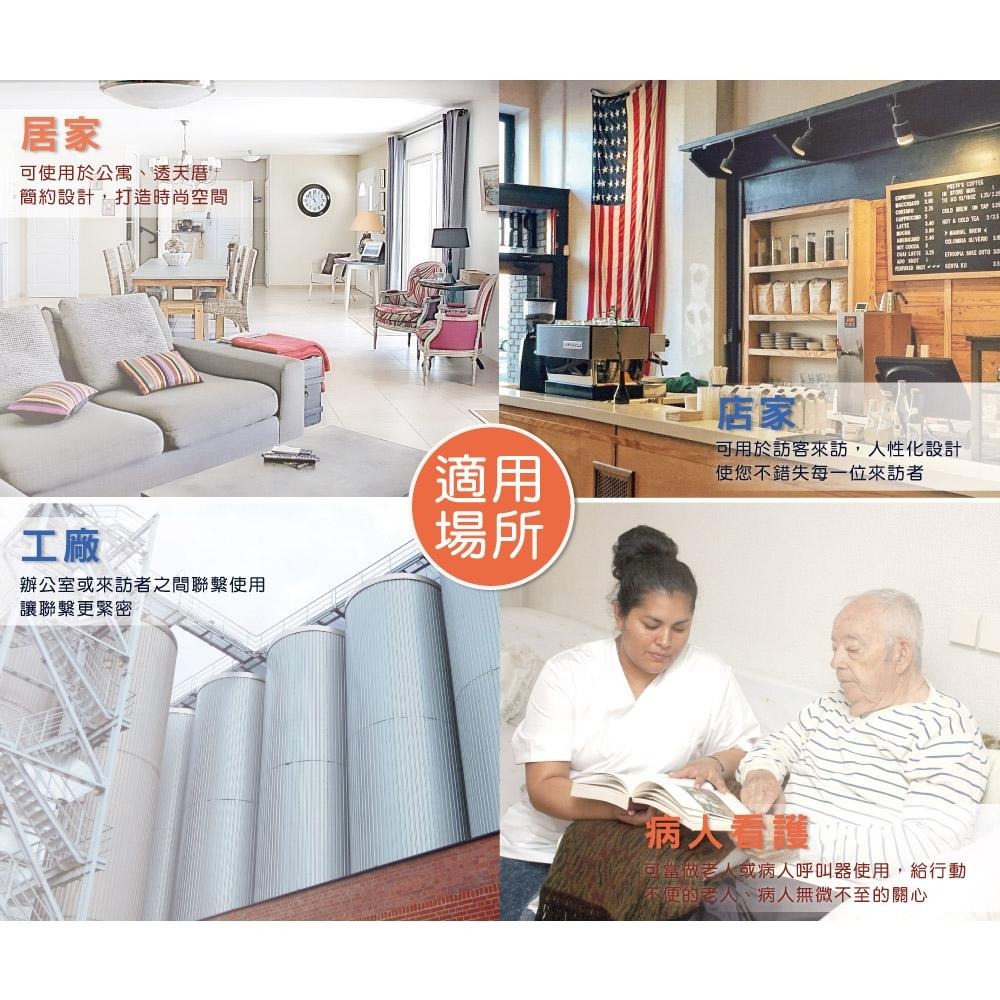 含稅全新原廠保固一年KINYO電池式遠距離32首音樂LED指示燈無線門鈴電鈴(DB-371)-細節圖5