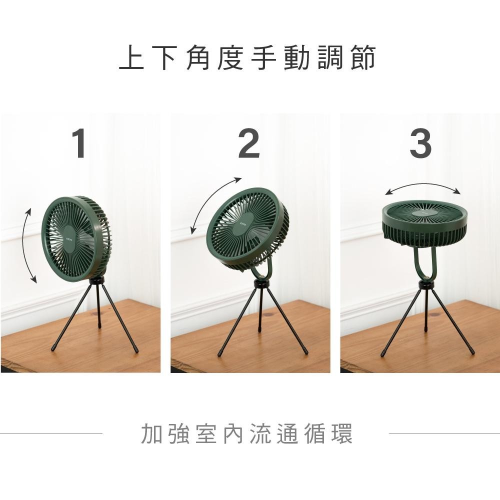 含稅全新原廠保固一年KINYO充電式7吋靜音大電量遙控自然風可吊掛帶腳架風扇電扇(UF-7067)-細節圖5