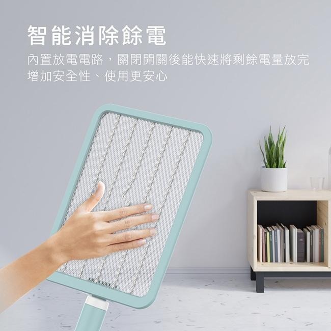 含稅全新原廠保固一年KINYO可折疊8段伸縮貼牆面18650充電電池大網面雙層密集網捕蚊拍電蚊拍(CM-3390)-細節圖6