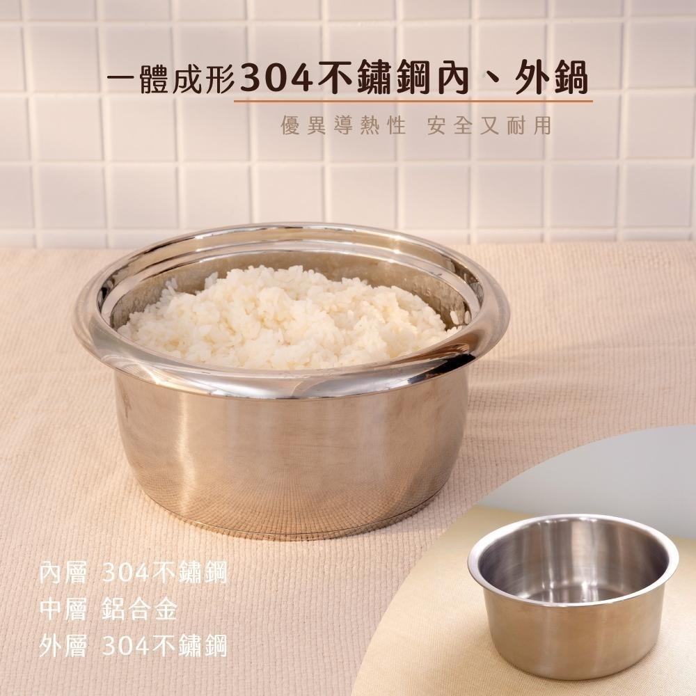含稅全新原廠保固一年帶蒸籠KINYO七人份食品級304不鏽鋼玻璃鍋蓋分離式電子鍋蒸鍋電鍋(SEP-07)-細節圖4