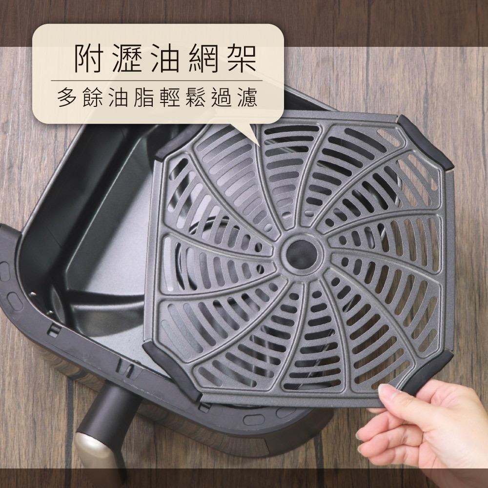 含稅全新原廠保固一年送食譜KINYO大容量6.5公升渦流氣旋雙食品級檢驗不沾塗層多重保護氣炸鍋(AF-265)-細節圖7