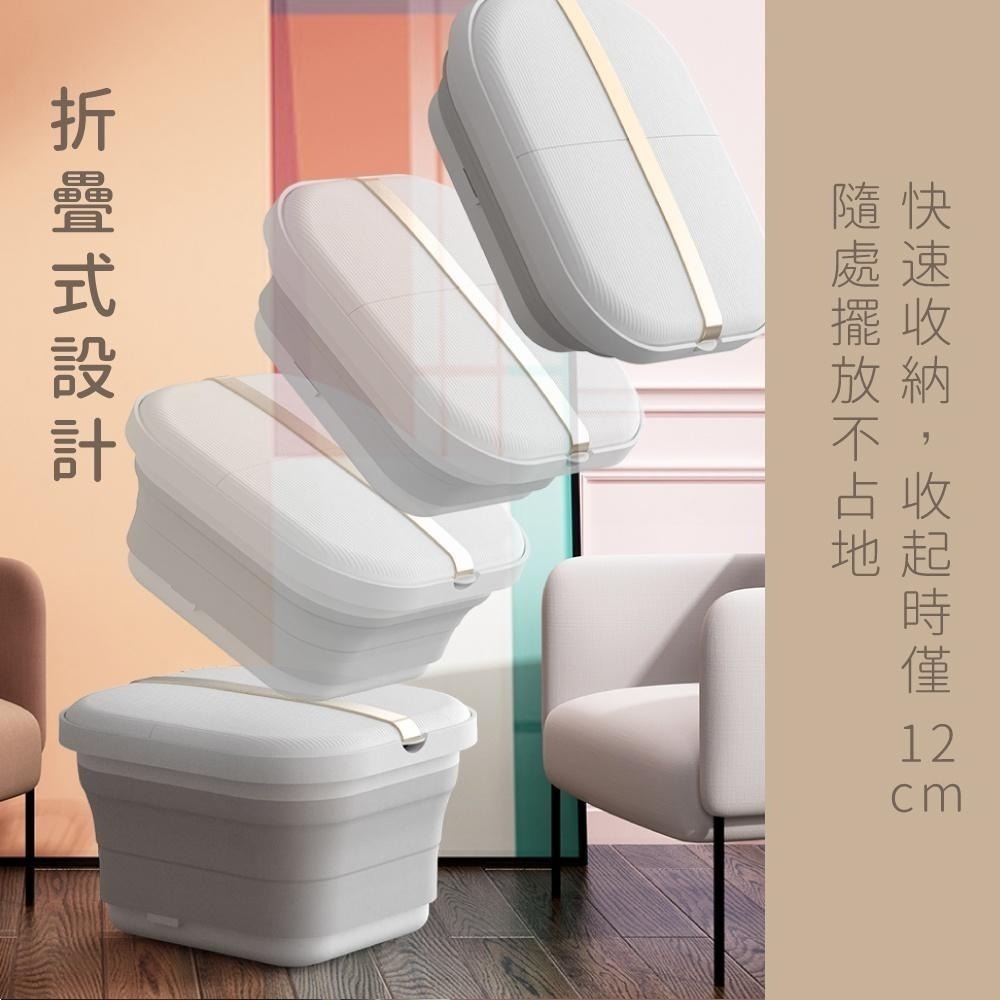 含稅全新原廠保固一年KINYO折疊式氣泡按摩滾輪PTC恆溫帶草藥盒足浴機泡腳機(IFM-7001)-細節圖5
