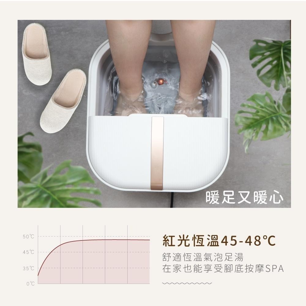 含稅全新原廠保固一年KINYO折疊式氣泡按摩滾輪PTC恆溫帶草藥盒足浴機泡腳機(IFM-7001)-細節圖3