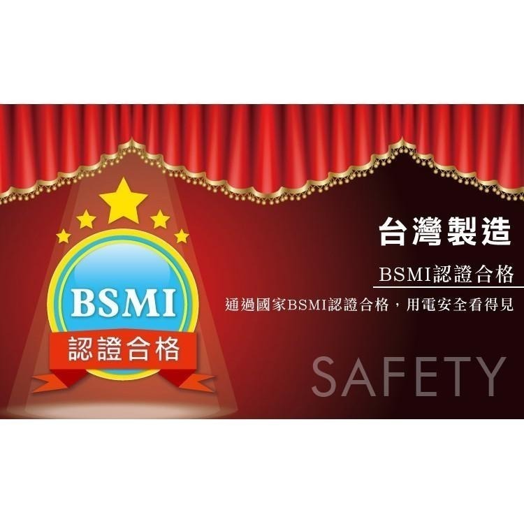 含稅全新原廠保固一年KINYO台灣製造平貼式插頭過載保護3切3座3P防火耐燃延長線插座插頭(CG133-6.9.12)-細節圖6