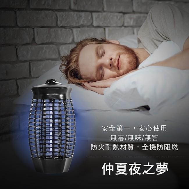 含稅全新原廠保固一年KINYO帶集蚊盒紫外線燈管電擊防阻燃捕蚊燈(KL-9630)-細節圖4