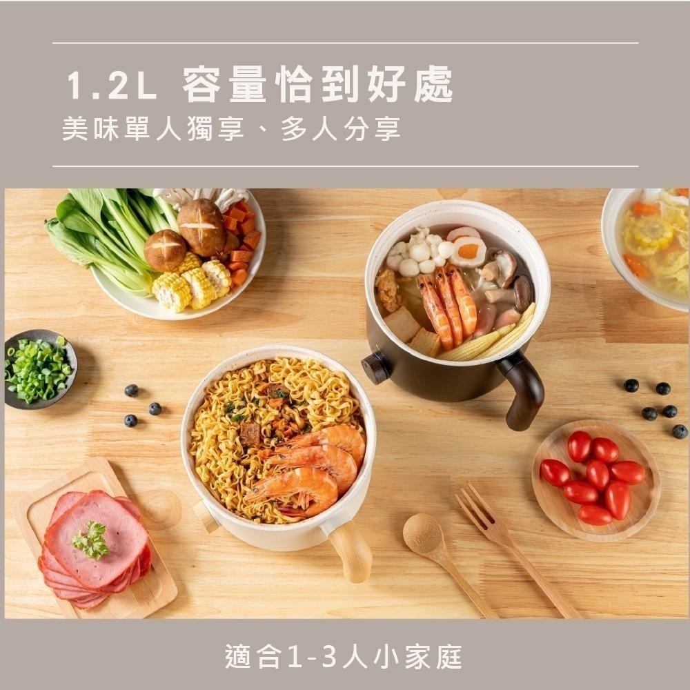 含稅原廠保固一年KINYO雙層防燙18cm陶瓷不沾1.2升快煮美食鍋(FP-0876)-細節圖4