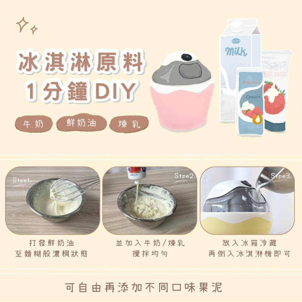 含稅全新原廠保固一年送食譜KINYO大容量500ml快速DIY雙重保護雙層隔熱冰淇淋機(ICE-33)-細節圖5