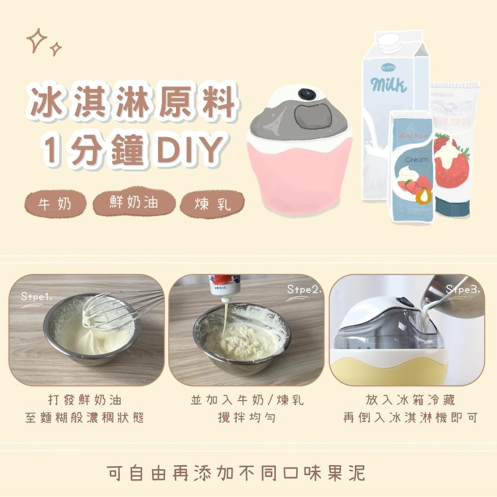 含稅全新原廠保固一年送食譜KINYO大容量500ml快速DIY雙重保護雙層隔熱冰淇淋機(ICE-33)-細節圖5