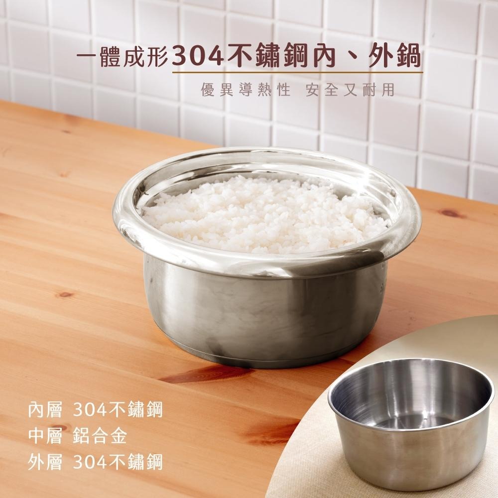 含稅全新原廠保固一年帶蒸籠KINYO四人份食品級304不鏽鋼玻璃鍋蓋分離式電子鍋蒸鍋電鍋(SEP-04)-細節圖4