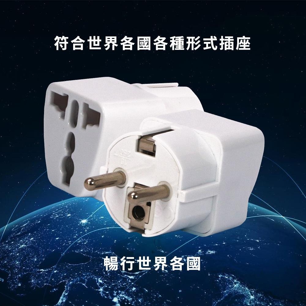 含稅全新原廠保固一年KINYO歐規大圓腳德國法國韓國越南丹麥瑞典泰國等多國轉換插頭插座(J-18)-細節圖3