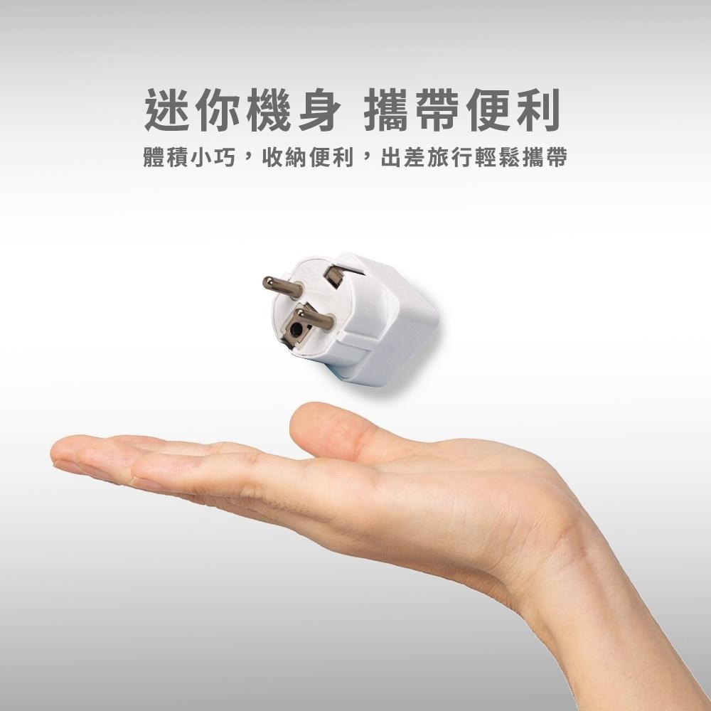 含稅全新原廠保固一年KINYO歐規大圓腳德國法國韓國越南丹麥瑞典泰國等多國轉換插頭插座(J-18)-細節圖4