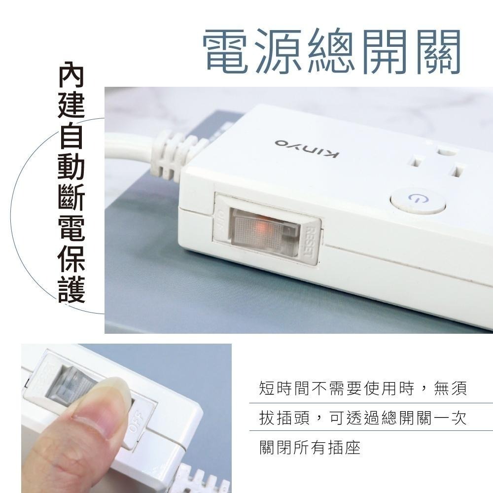 含稅全新原廠保固一年KINYO台灣製3.5A快充1開4插2USB+1TYPEC延長線插座插頭CGU-3546.3549-細節圖7