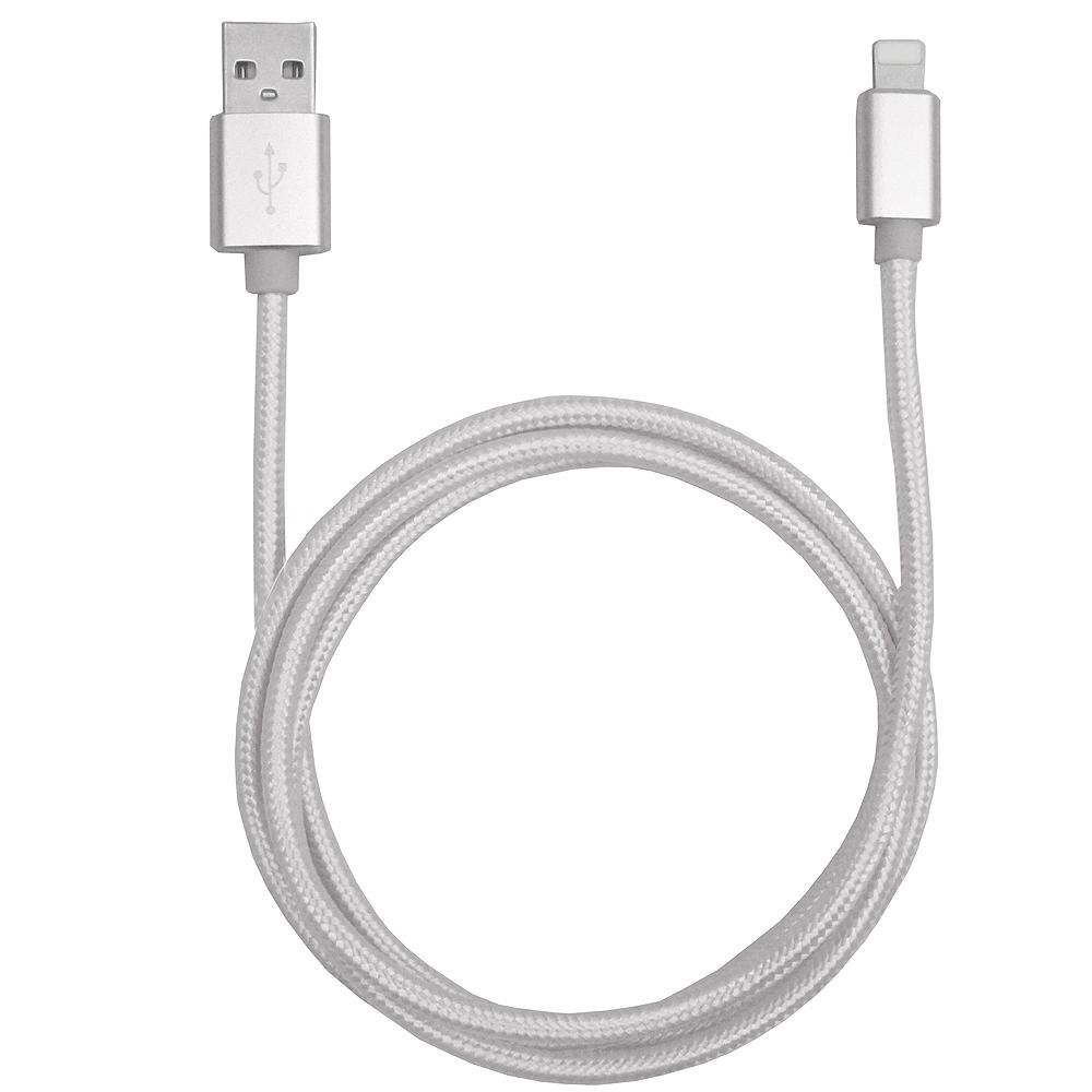 含稅全新特價月陽尼龍編織1公尺鋁合金8PIN快速2.1A加粗銅耐拉址充電線線資料傳輸線(APR10)-細節圖9