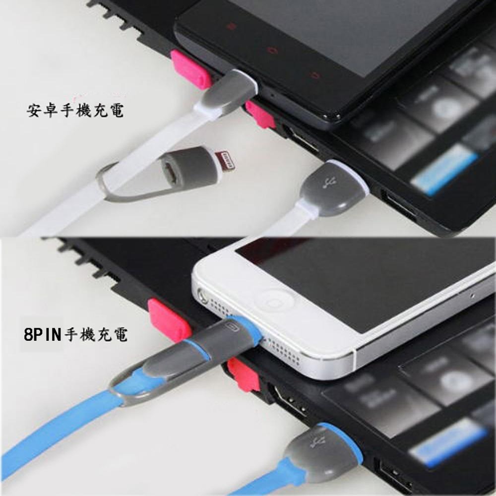 含稅全新特價月陽1米安卓8PIN通用TPE麵條型防纏繞手機快速充電線資料傳輸線(UND10)-細節圖8