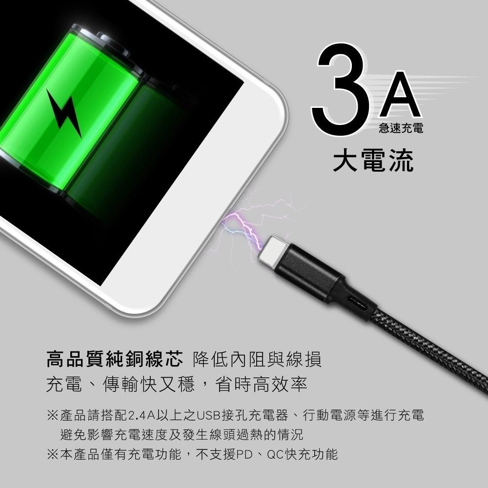 含稅全新原廠保固一年KINYO輕巧8PIN安卓TypeC三合一3A快充線(USB-D01)-細節圖4
