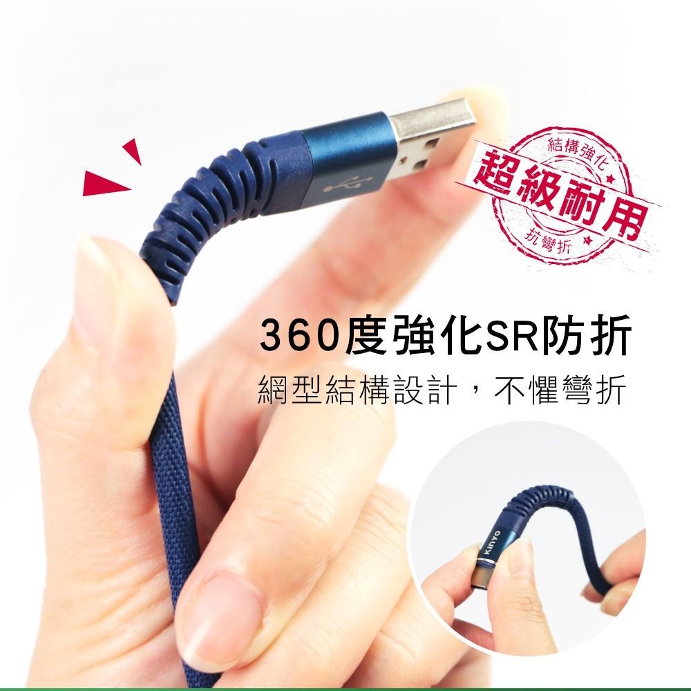含稅全新原廠保固一年KINYO Type-C1.2米6A超快充線充電傳輸線(USB-C901)-細節圖3