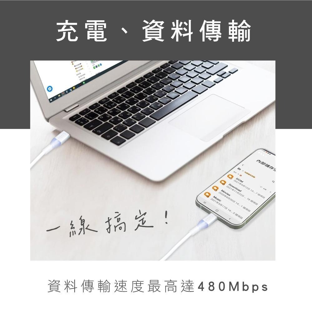 含稅全新原廠保固一年KINYO極速1公尺發光TYPEC TO TYPEC快充PDQC60W充電資料傳輸線USB-TY07-細節圖9