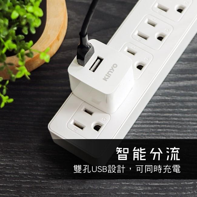 含稅全新原廠保固一年KINYO 雙USB快速2.4A充電器(CUH-220W)-細節圖3