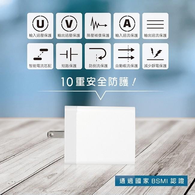 含稅全新原廠保固一年KINYO安規BSMI認證急速25W大功率10重保護快充充電器(PDCB-010)-細節圖3