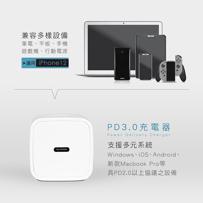 含稅全新原廠保固一年KINYO國際旅行電壓PD3.0快充20W單孔TypeC充電器充電頭(PDCB-005)-細節圖5