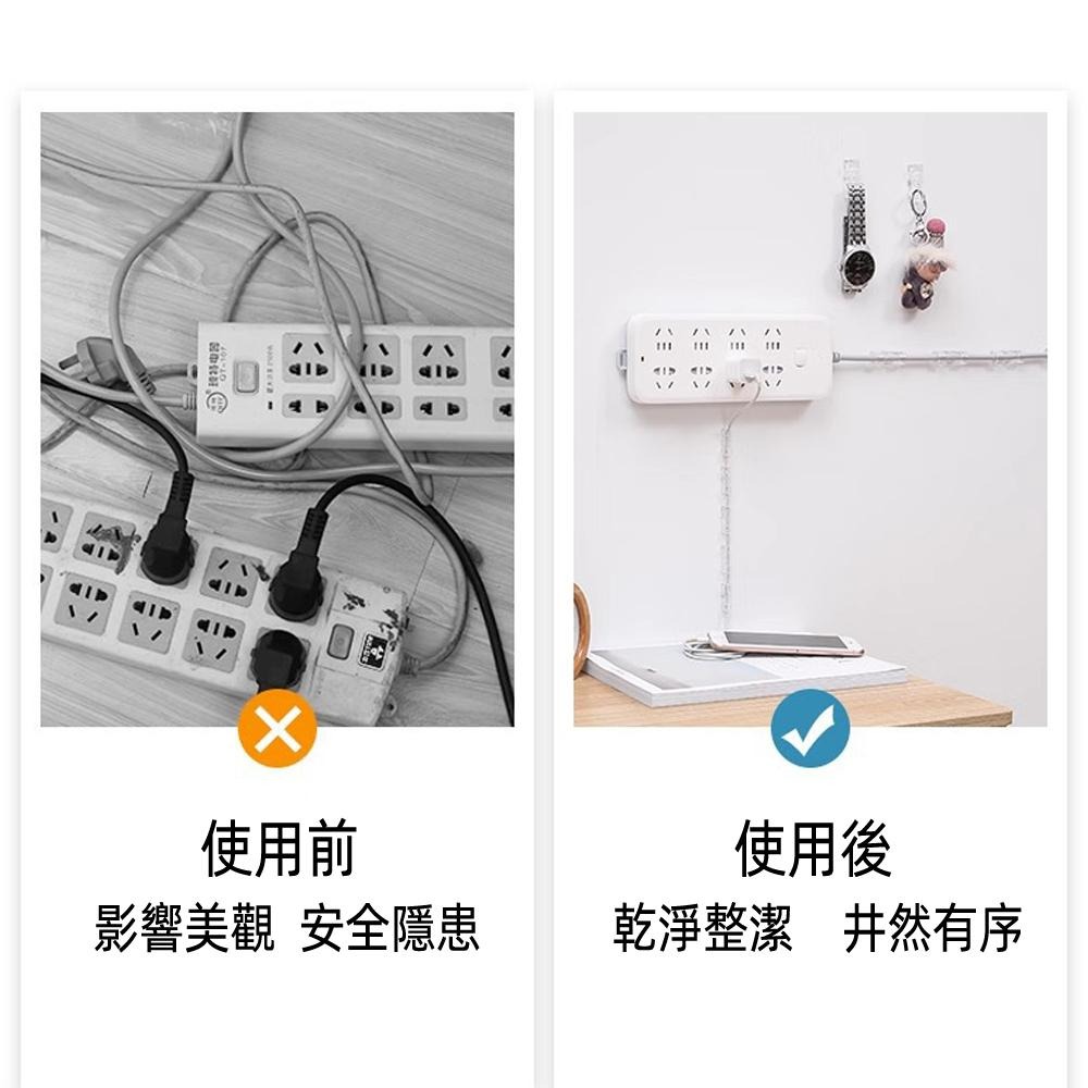 含稅全新特價月陽超值40入無痕中號透明款電線整理收納固定器理線器集線器(TA07X40)-細節圖3