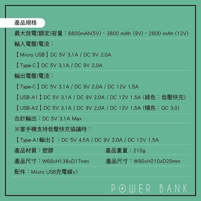 含稅全新原廠保固一年KINYO全兼容PD/QC快充安規認證久重保護行動電源(KPB-3273)-細節圖8