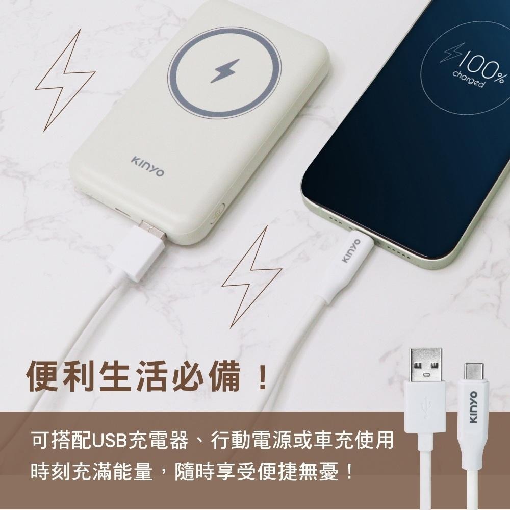 含稅全新原廠保固1年KINYO長1米8PIN跟TYPEC快充3A接頭加長TPE充電線資料傳輸線USB-A912.C912-細節圖7