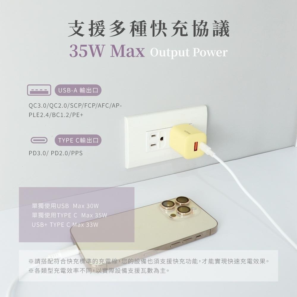 含稅全新原廠保固一年KINYO氮化鎵35W高效快充PD3.0+ Type C多重保護充電器充電頭(PDCB-135)-細節圖4