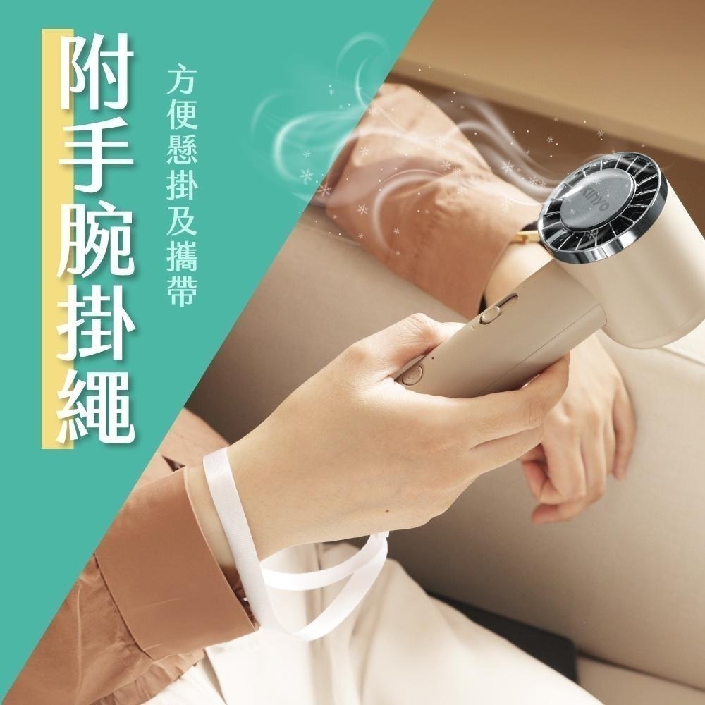 含稅全新原廠保固一年KINYO渦輪式快速降溫充電式大電量手持渦輪風扇USB電風扇涼風扇桌扇(UF-3020)-細節圖7