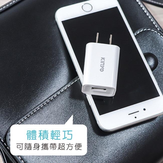 含稅全新原廠保固一年KINYO單USB國際通用1A智慧多重保護USB充電器(CUH-19)-細節圖6