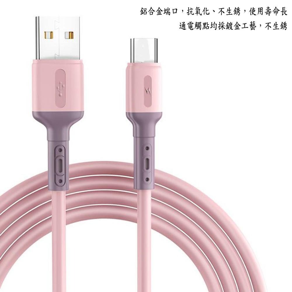 含稅特價一年保固Type C液態矽膠1.5米極速3A充電線傳輸線(TYW15)-細節圖2