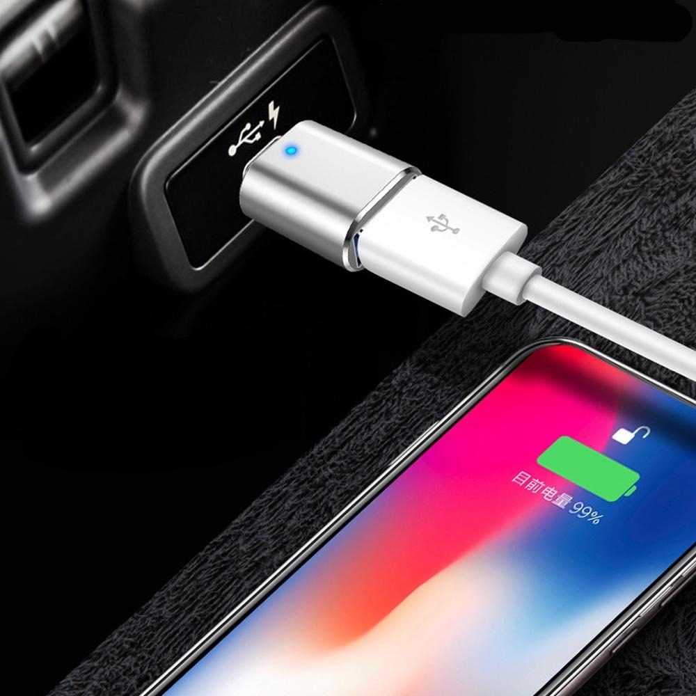 含稅全新特價月陽鋁合金Type-C公轉USB3.0母帶LED燈支援OTG轉接頭(CTU30)-細節圖7
